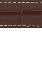 Load image into Gallery viewer, Hirsch Connoisseur Genuine Alligator Watch Strap in Brown (Texture Detail)