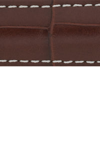 Hirsch Connoisseur Genuine Alligator Watch Strap in Brown (Texture Detail)