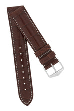 Load image into Gallery viewer, Hirsch Connoisseur Genuine Alligator Watch Strap in Brown