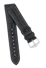 Load image into Gallery viewer, Hirsch Connoisseur Genuine Alligator Watch Strap in Grey