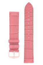 Load image into Gallery viewer, Hirsch Connoisseur Genuine Alligator Watch Strap in Pink (with Polished Rose Gold Steel H-Tradition Buckle)