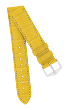 Load image into Gallery viewer, Hirsch Connoisseur Genuine Alligator Watch Strap in Yellow