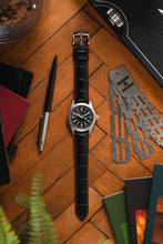 Load image into Gallery viewer, Hirsch ANDY Alligator Embossed Performance Watch Strap in BLACK / RED