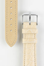 Load image into Gallery viewer, Hirsch ARISTOCRAT Crocodile Embossed Leather Watch Strap BEIGE