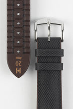 Load image into Gallery viewer, Hirsch ARNE Sailcloth Effect Performance Watch Strap BLACK / BROWN