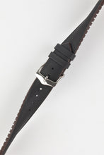 Load image into Gallery viewer, Hirsch ARNE Sailcloth Effect Performance Watch Strap BLACK / BROWN