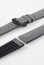 Load image into Gallery viewer, Hirsch ARNE Sailcloth Effect Performance Watch Strap in GREY / BLACK