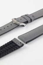 Load image into Gallery viewer, Hirsch ARNE Sailcloth Effect Performance Watch Strap in GREY / BLACK