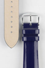 Load image into Gallery viewer, Hirsch DIVA Glossy Blue Ladies Leather Watch Strap