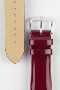 Hirsch DIVA Glossy Ladies Leather Watch Strap in MARSALA