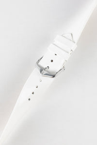 Hirsch DIVA Glossy Ladies White Leather Watch Strap