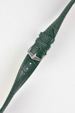 Load image into Gallery viewer, Hirsch DUKE Alligator Embossed Quick-Release Leather Watch Strap in GREEN 16 mm