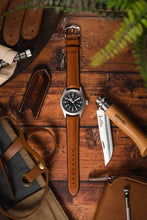 Load image into Gallery viewer, Hirsch JAMES Gold Brown Calf Leather Performance Watch Strap