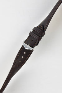 Hirsch KENT Brown Textured Natural Leather Watch Strap