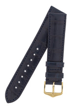 Load image into Gallery viewer, Hirsch London Genuine Matt Alligator Leather Watch Strap in Blue