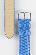 Load image into Gallery viewer, Hirsch RAINBOW Royal Blue Lizard Embossed Leather Watch Strap