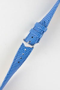 Hirsch RAINBOW Royal Blue Lizard Embossed Leather Watch Strap