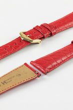 Load image into Gallery viewer, Hirsch REGENT Red Genuine Alligator Leather Watch Strap