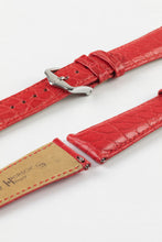 Load image into Gallery viewer, Hirsch REGENT Red Genuine Alligator Leather Watch Strap