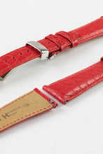 Load image into Gallery viewer, Hirsch REGENT Red Genuine Alligator Leather Watch Strap 20 mm