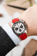 Load image into Gallery viewer, Hirsch REGENT Red Genuine Alligator Leather Watch Strap
