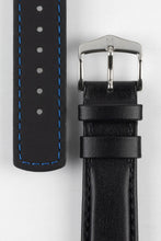 Load image into Gallery viewer, Hirsch RUNNER Black Water-Resistant Calf Leather Watch Strap