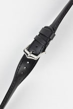 Load image into Gallery viewer, Hirsch RUNNER Black Water-Resistant Calf Leather Watch Strap