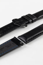 Load image into Gallery viewer, Hirsch RUNNER Black Water-Resistant Calf Leather Watch Strap