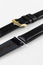 Load image into Gallery viewer, Hirsch RUNNER Black Water-Resistant Calf Leather Watch Strap