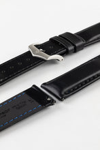 Load image into Gallery viewer, Hirsch RUNNER Black Water-Resistant Calf Leather Watch Strap