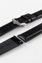 Load image into Gallery viewer, Hirsch RUNNER Black Water-Resistant Calf Leather Watch Strap