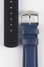 Load image into Gallery viewer, Hirsch RUNNER Water-Resistant Calf Leather Watch Strap in BLUE