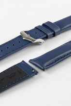 Load image into Gallery viewer, Hirsch RUNNER Water-Resistant Calf Leather Watch Strap in BLUE