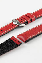 Load image into Gallery viewer, Hirsch TIGER Strap Perforated Leather Performance in RED