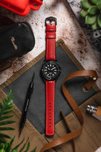Load image into Gallery viewer, Hirsch TIGER Strap Perforated Leather Performance in RED