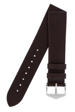 Load image into Gallery viewer, Hirsch Diamond Calf Low-Profile Leather Watch Strap in Brown