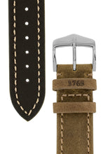 Load image into Gallery viewer, Hirsch Heritage Natural Calfskin Leather Watch Strap in Gold Brown (Underside &amp; Tapers)