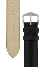Load image into Gallery viewer, Hirsch Highland Calf Leather Watch Strap in Black (Underside &amp; Tapers)