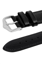 Load image into Gallery viewer, Hirsch Highland Calf Leather Watch Strap in Black (Keepers)
