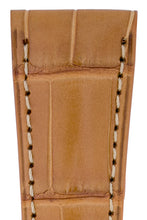 Load image into Gallery viewer, Hirsch London Genuine Matt Alligator Leather Watch Strap in Honey Brown (Close-Up Texture Detail)