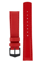 Load image into Gallery viewer, Hirsch Rrunner Water-Resistant Calf Leather Watch Strap in Red (with Black PVD-Coated Steel H-Classic Buckle)