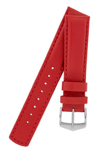 Load image into Gallery viewer, Hirsch Rrunner Water-Resistant Calf Leather Watch Strap in Red