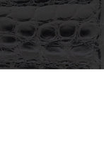Load image into Gallery viewer, Hirsch Savoir Alligator Flank Single Fold Deployment Watch Strap in Black (Close-Up Texture Detail)
