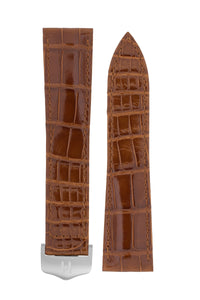 gold brown alligator strap