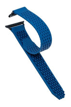 Load image into Gallery viewer, Noomoon LABB Interlocking Watch Strap for Apple Watch in BLUE with BLACK Hardwar - Pewter &amp; Black