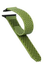 Load image into Gallery viewer, Noomoon LABB Interlocking Watch Strap for Apple Watch in GREEN with BLACK Hardwa - Pewter &amp; Black