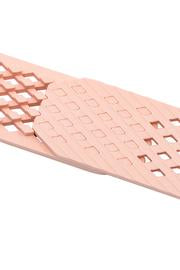 Noomoon LABB Interlocking Watch Strap for Apple Watch in PEACH/ NUDE with SILVER - Pewter & Black
