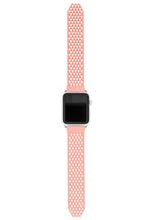 Load image into Gallery viewer, Noomoon LABB Interlocking Watch Strap for Apple Watch in PEACH/ NUDE with SILVER - Pewter &amp; Black