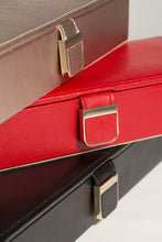 Load image into Gallery viewer, PALERMO Safe Deposit Box - RED - Pewter &amp; Black