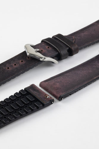 brown rubber watch strap 